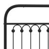 Metal Bed Frame with Headboard and Footboard Black 137 X 190 Cm