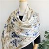 Silk Spring And Autumn Silk Temperament Floral Long Mulberry Silk Silk Scarf Versatile Scarf Sunscreen Shawl