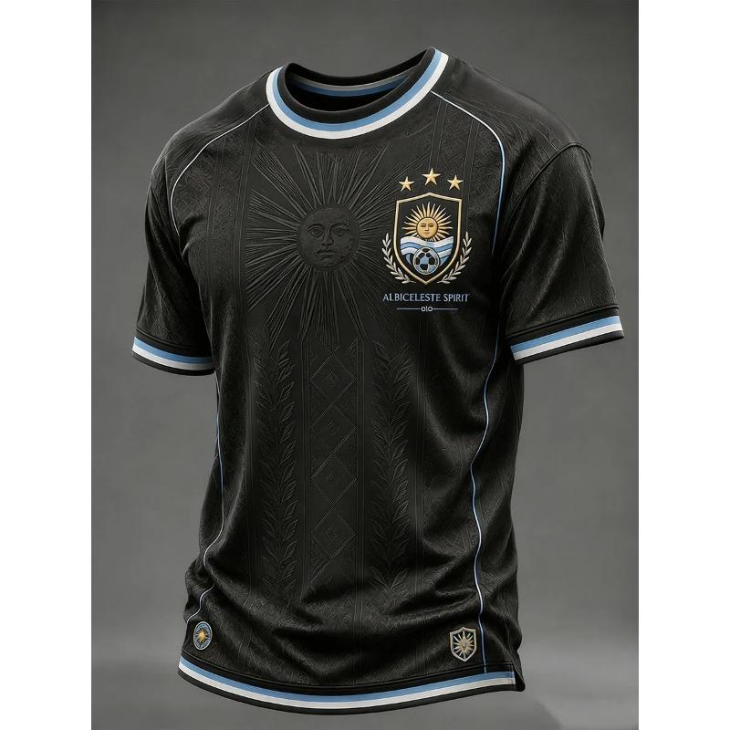 2026 Edition Argentine Fan Football Training T-Shirt - 3D Digital Printing - Comfortable and Breathable - Family Clothing