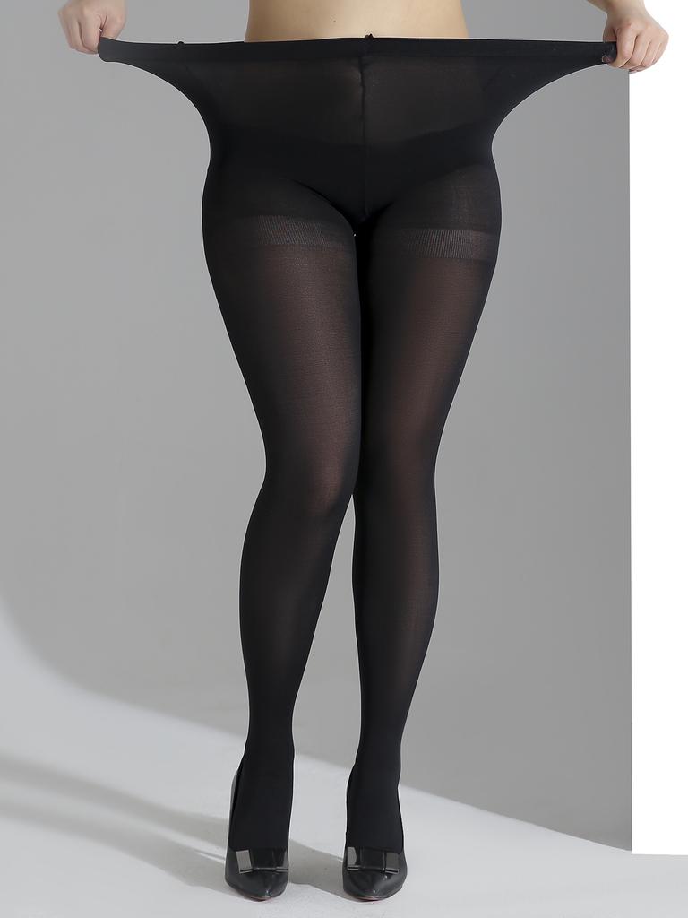 A PAIRS Transparent Black Solid Color Plus Size Pantyhose Ultra-thin Nylon Stocking Korea Slim High Quality Tights