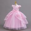 Girls Princess Dresses Irregular Long Mesh Dress Dresses Middle Large Children Piano Performance Clothes Christmas Costumes  Girl's Favourite Dress