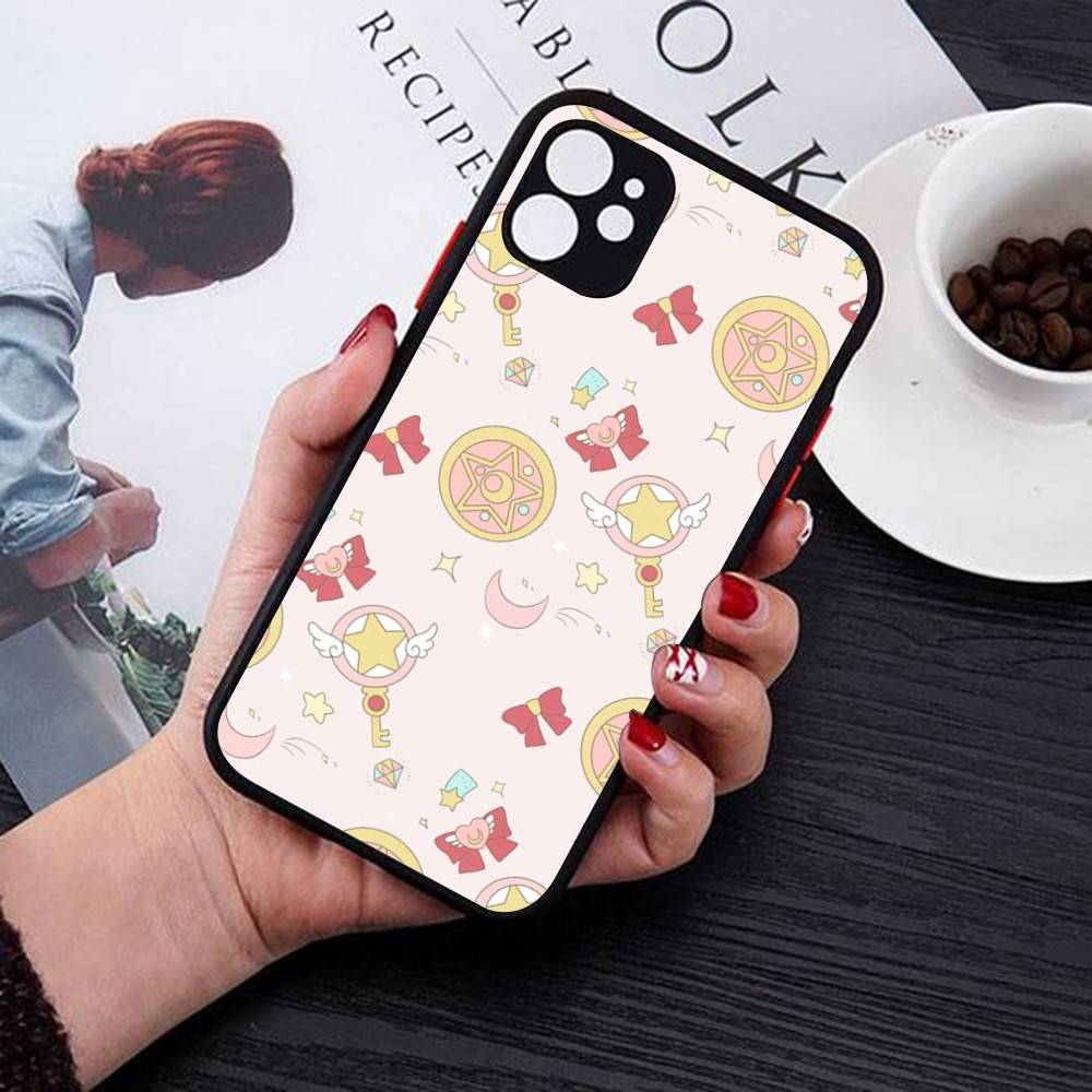 Cartoon CardCaptor Sakura Phone Case For IPhone 14 11 12 13 Mini Pro Max 8 7 Plus X XR XS MAX Translucent Matte Cover