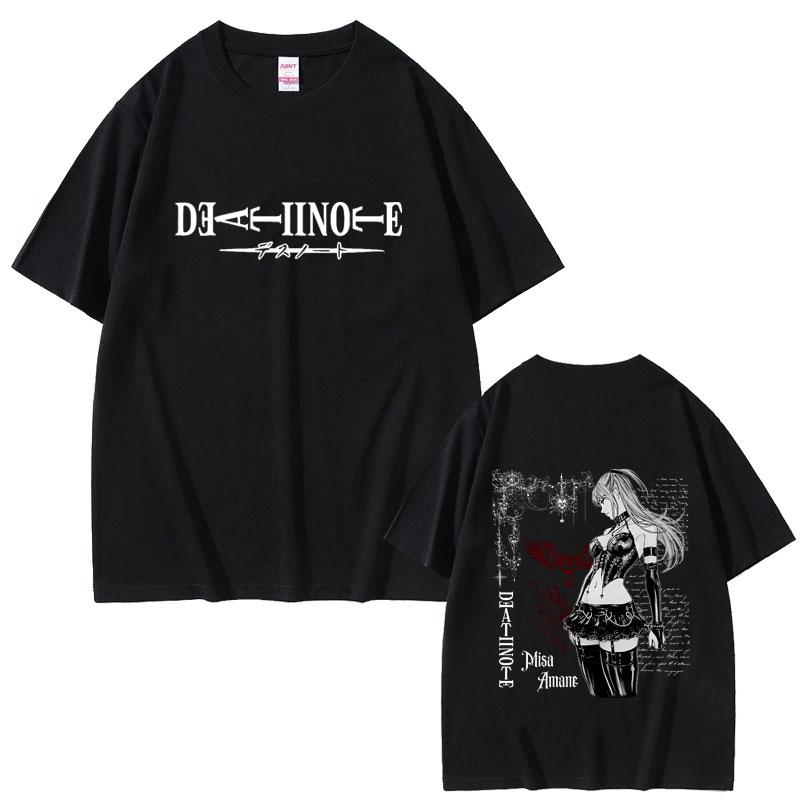 Anime Death Note Misa Merch Tshirt Unisex Women Casual Vintage Streetwear Unisex High Quality Soft Cotton Tshirt Male Fashion Tees