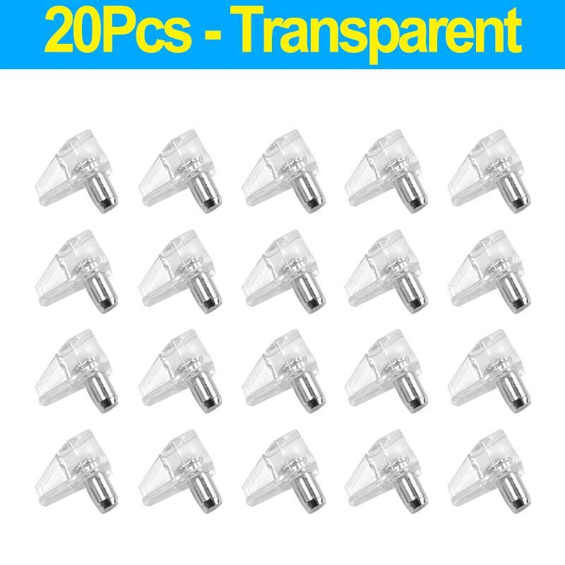 Transparent Shelf Support Pegs Plastic Laminate Support Studs Cabinet Book Shelves Holder Pins Furniture Shelves Bracket Pegs