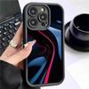 Gradient Black Phone Case for iPhone 15/16/17 Pro Max - Blue/Red Protection