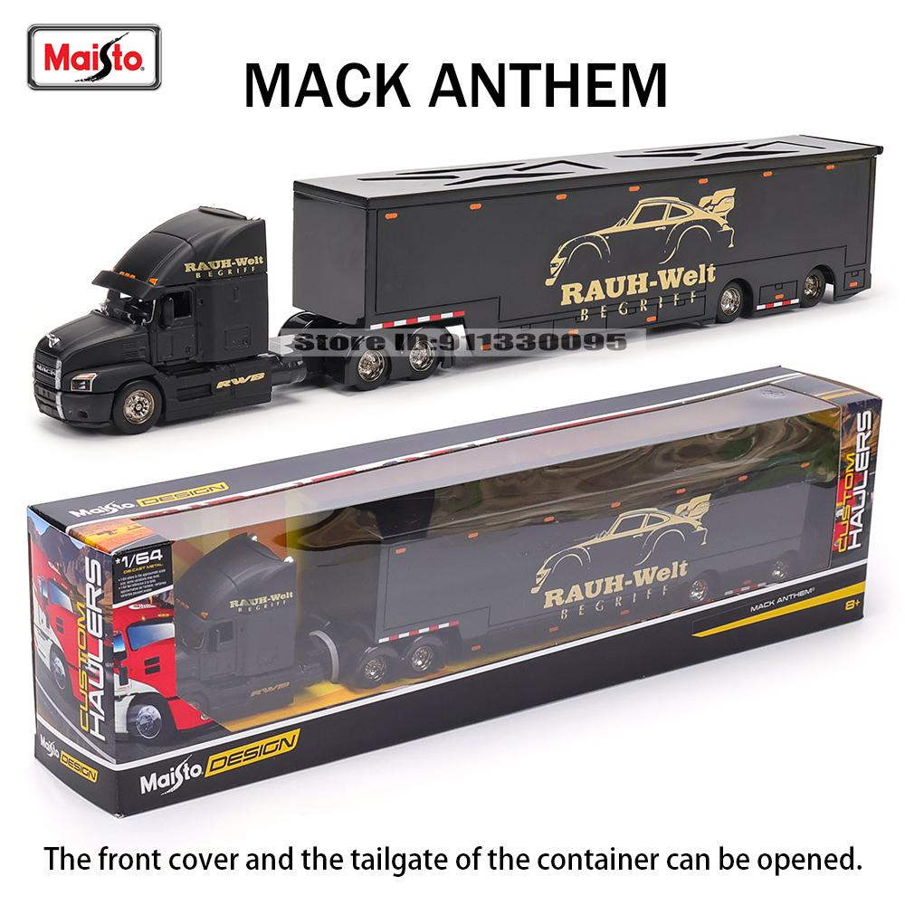 Maisto 1:64 MACK Anthem LoneStar UP Transport Casting Manufacturing Trailer Model Simulation Model Alloy Car Collection