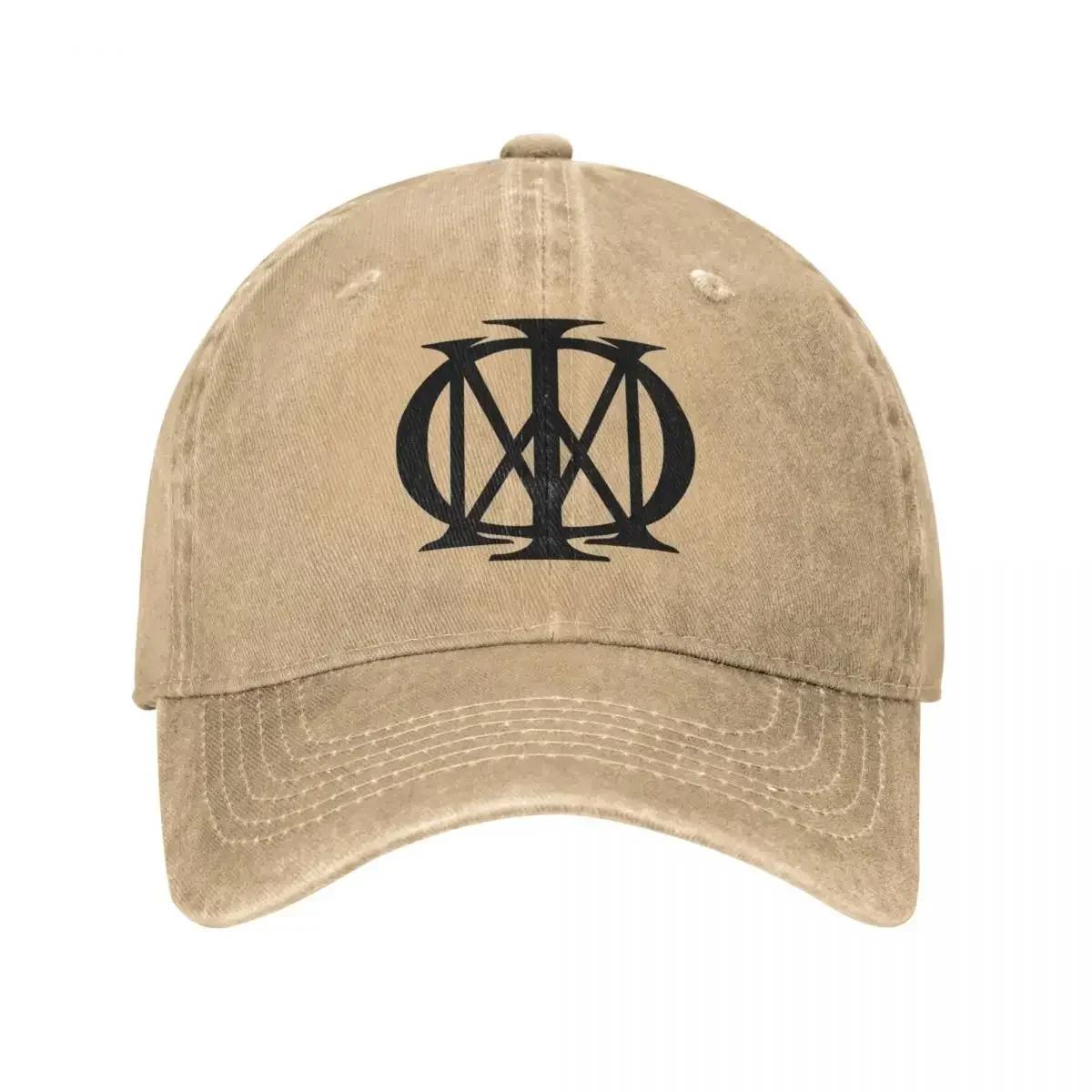 XIXIGO Cap Zwarte Dream Theater Logo Baseballpetten Vintage Verweerd Gewassen Zonneklep Heren Dames Buitenactiviteiten Verstelbare Pasvorm Petten Pet One Size