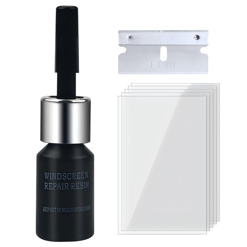 Nano Tragbares Glasreparaturset Harz, Auto-Fenster-Wartungsset, Glasverstärkende Flüssigkeit repariert Spinnennetze und Kratzer
