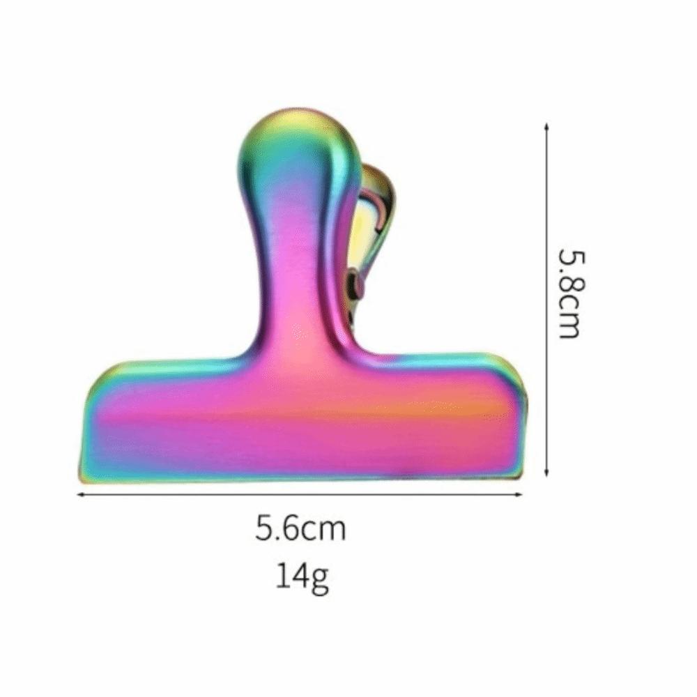 Stainless Steel Sealing Clip Dust-proof Snack Sealing Binder Clip Mini Size Leak-Proof Storage Bag Sealing Receipt Organization