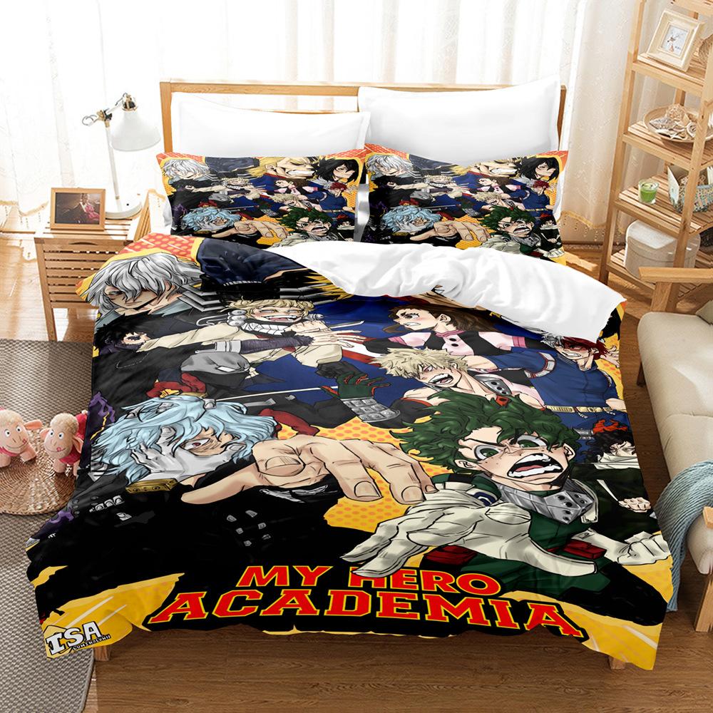 Ny My Hero Academia Sengetøysett Japan Anime Mykt Sengetøy Enkelt Dobbel Queen Twin Full Størrelse Dynetrekk Tenåringer Gutter Sengetøy