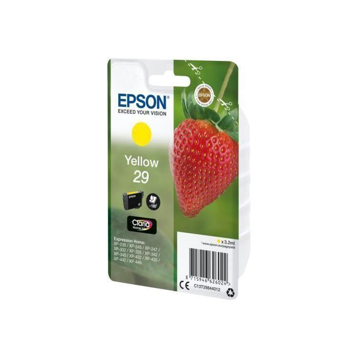 Cartouche D'encre Jaune Epson 29 - Expression Home XP-245, 247, 255, 257, 332, 342, 345, 352, 355