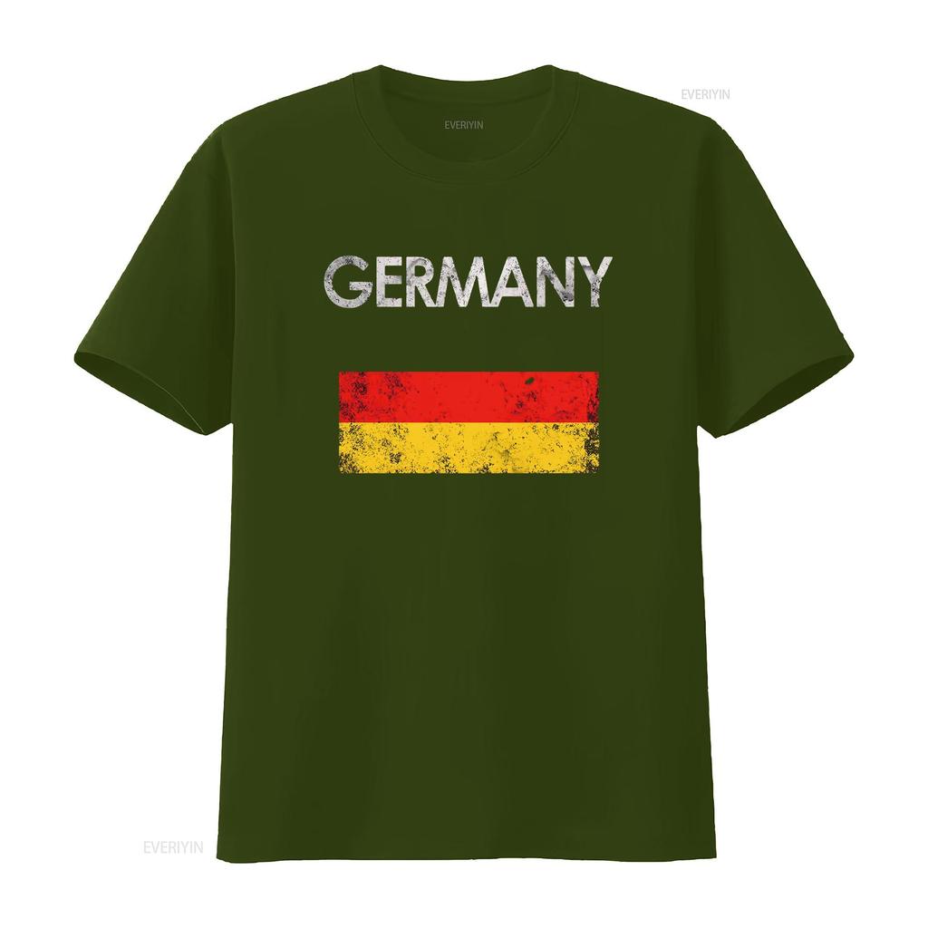 Womens Vintage Germany German Flag Pride T Shirt Black Large Vintage Washed Top For Everyday Wear Casual Designer Clothes