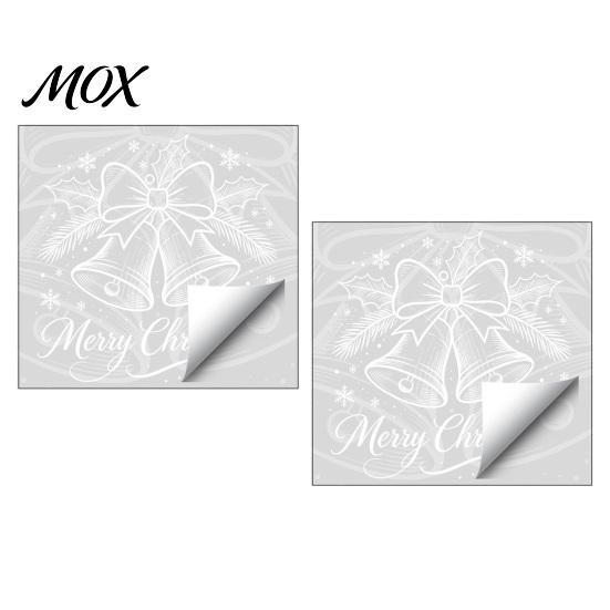 Durable Window Film for Parties Christmas Bell Sticker, PVC Decals with Snowflake Bow Patterns Modern Home Accents Holiday Decoration, Waterproof
