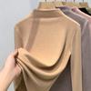 Mulberry Silk Cashmere Base Shirt for Women New Women's Stand-up Collar Long-sleeved T-shirt Thermal Inner Waist Top