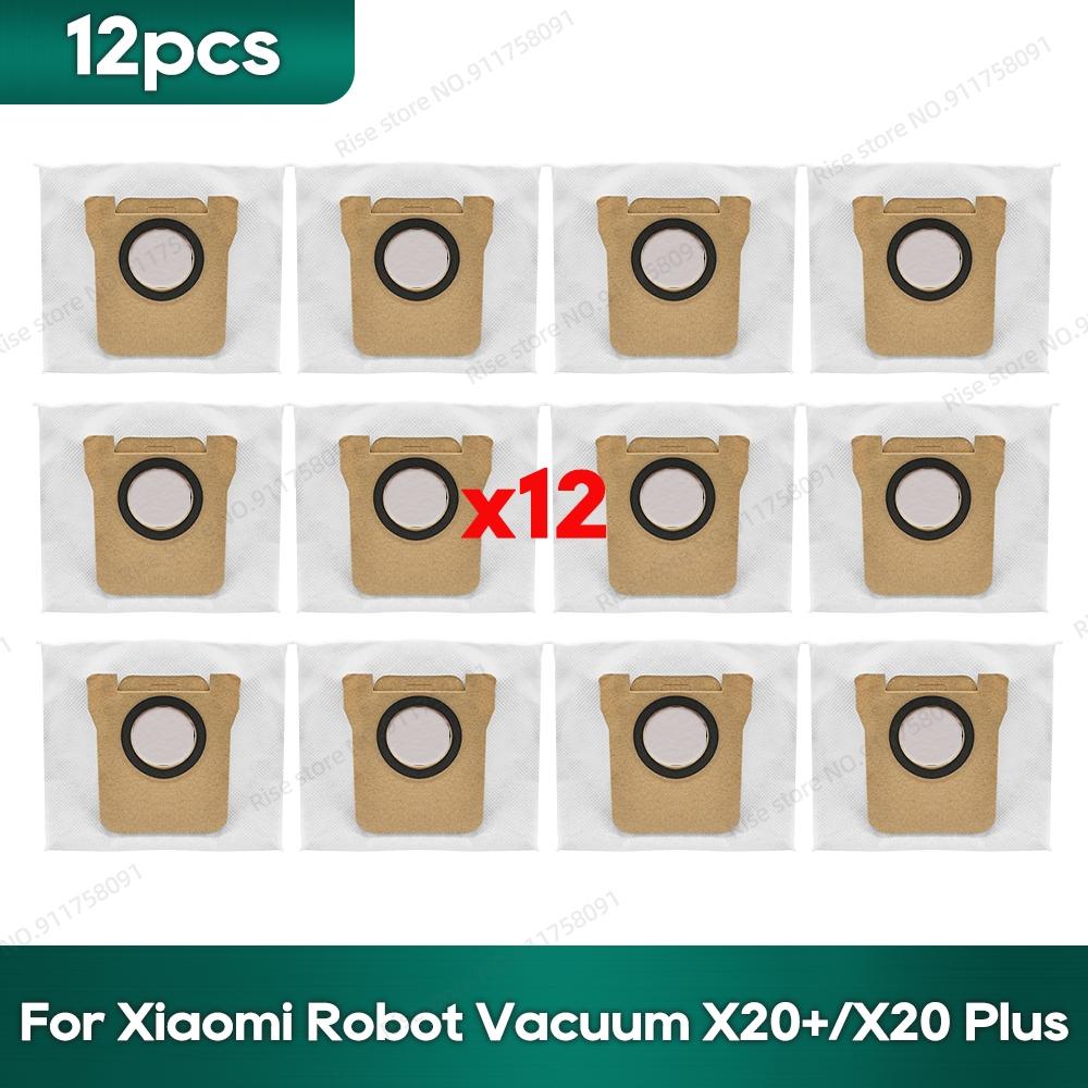 Compatible for Xiaomi X20 Plus / X20+, Xiaomi X10 Plus / X10+ Accessories Bags Hepa Filter Mop Cloth Main Side Brush Parts