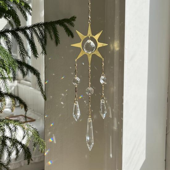 Large Sun Crystal Sun Chime Prism Catcher Wind Sun