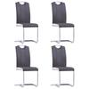 Day and Night - Day and Night Cantilever Dining Chairs 4 Units Gray Synthetic Leather