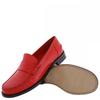Ferragamo Red Irina Leather Moccasin Red
