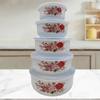 5 Enamel Bowls for Fruits And Salad Set