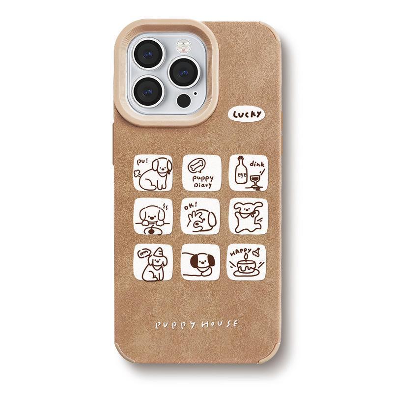 

Zhitai Retro Leather Cartoon Case, Compatible with iPhone 12-16, including iPhone 14 Pro and 13. iPhone 12 Pro Max