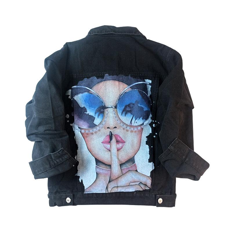 Urban girl European, American autumn and winter cross-border foreign trade casual denim jacket women's new spring and summer jacket 1493