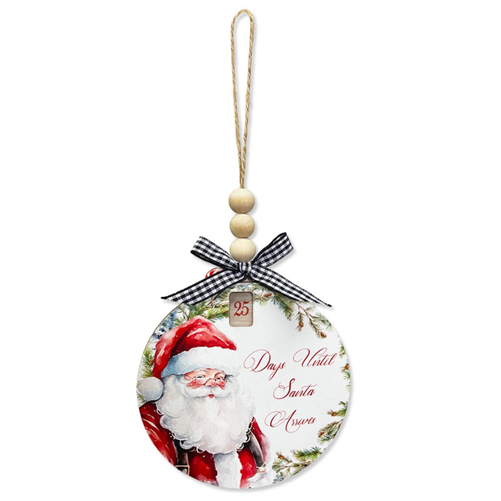 

Рождественский календарь с вращающимся деревянным кулоном, деревянная вывеска на стену, елочные украшения