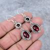 Mozambique Garnet Gemstone Handmade 925 Sterling Silver Earring 2.56" M-353