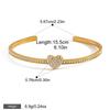 Yori Stylish Heart-shaped Valentine's Day Open Bracelet Bangle for Women Rust Proof Personalized Charm Wrist Jewellery Gift