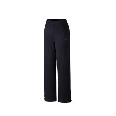 Lifestyle Series Lace-Up Mid-Rise Loose Knit Sports Pants Women Bottoms 162618304-2