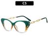 Anti -Blue Light Metal Comfortable Color Cat Eye Eyeglasses Frame Women Vintage Spring Hinge Optical Frame Computer Glasses
