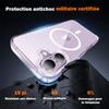 Coque de téléphone - WENZYLIQUOX - iPhone 17 - Aimantée MagSafe - Antichoc (bumper TPU) - Transparent anti-jaunissement