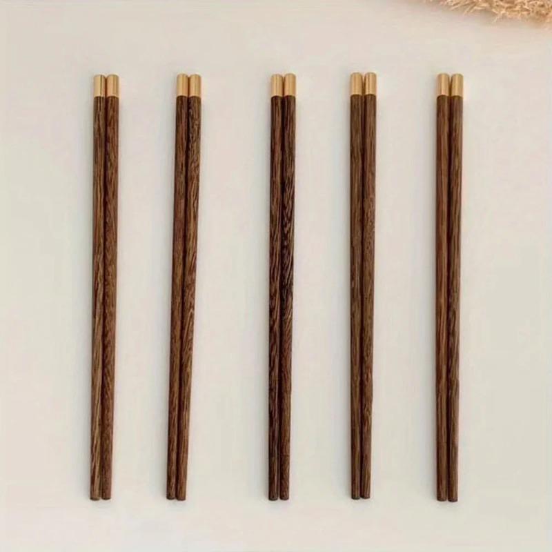 Reusable Natural Wooden Chopsticks Red Sandalwood Chopsticks Antibacterial Anti-mildew High Temperature Solid Wood Chopsticks