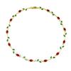 Multicolour Rose Flower Necklace Light Luxury Crystal Leaf Necklace Zircon Necklace  Women Girls