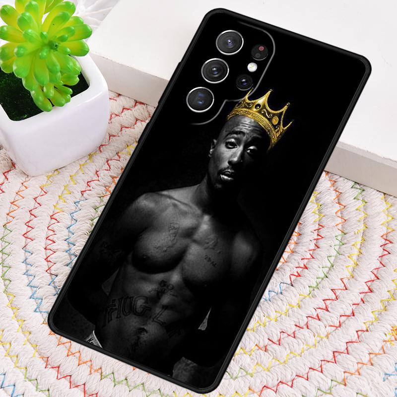 2pac tupac Crown 2 pac Phone Case for Samsung Galaxy note 10 pro S26 Ultra S23 S24 FE S25 S21 S22 PLUS shockproof Cove