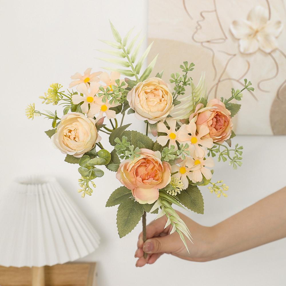 30CM Peony Artificial Flowers Bouquet Silk Fake Flowers for Home Decor Wedding Decoration Party Table Vase Flower Arrangement