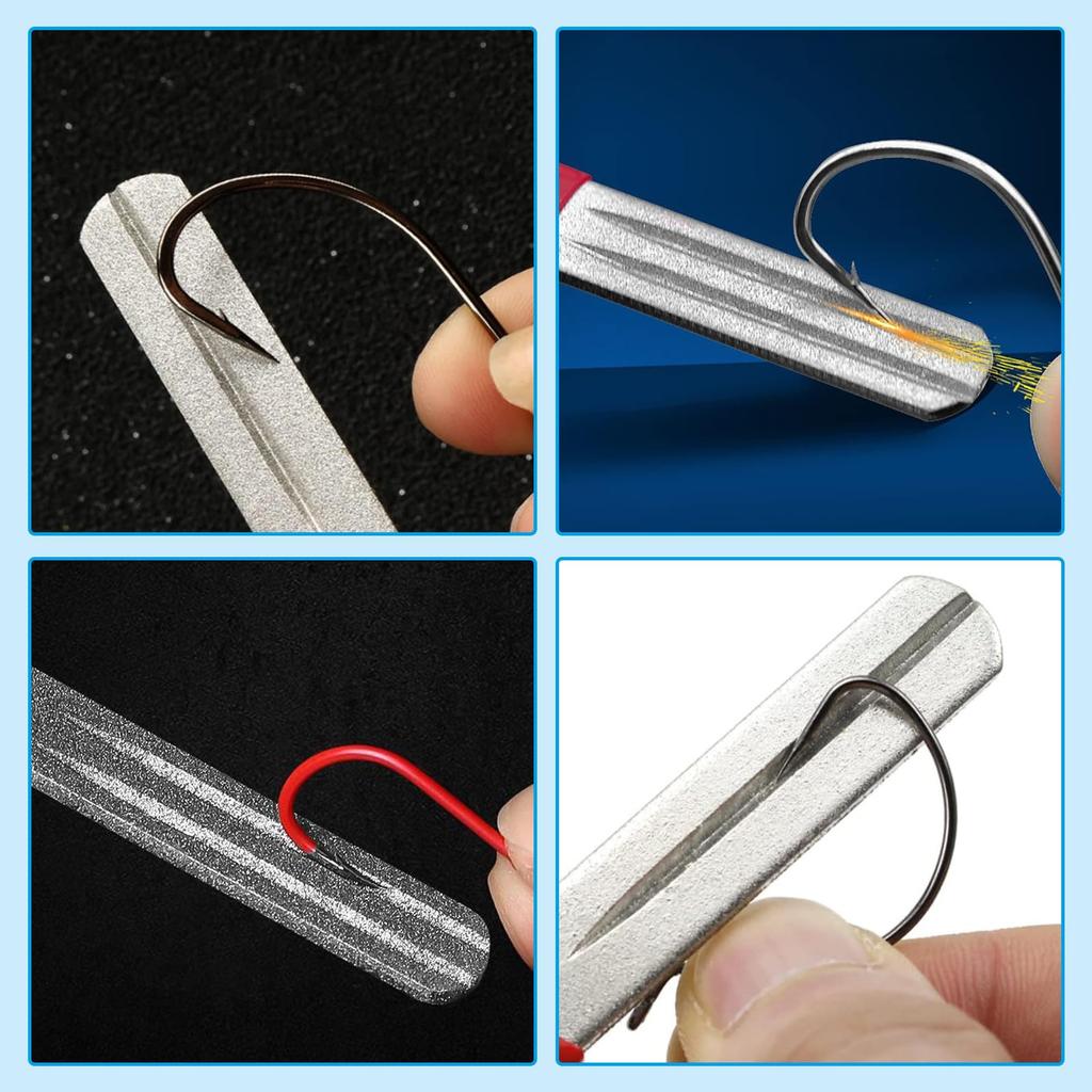 Doyime Hook Sharpener, 2 Pieces, Fishhook Sharpener, Grinding Sharpener, Needle