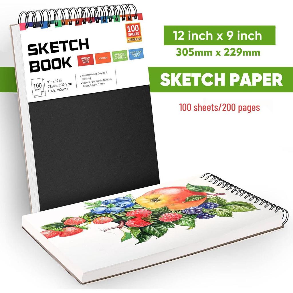 Popular 9x12 Inch Tearable Sketchbook for Quick Art Sketches
