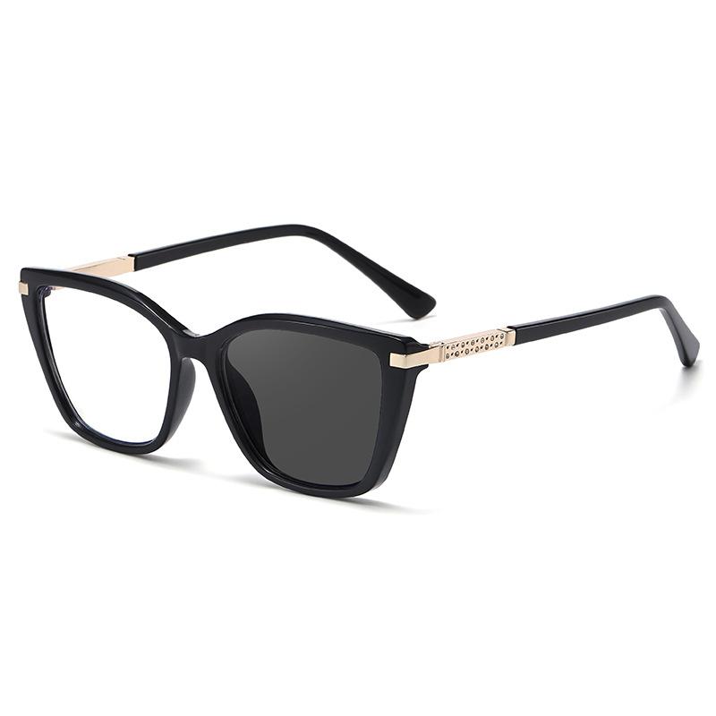 2026 new European and American fashion cat eye discoloration sunglasses women s trend propionic acid pin sunscreen sunglasses women
