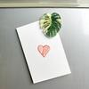 4pcs Plant leaf Acrylic refrigerator magnet decorative patch acrylic simulated pink princess leaf