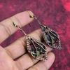 Drachenblutstein Ohrringe Kupferdraht umwickelt Edelstein Schmuck Kupfer Ohrring Handgemachter Schmuck Drahtwickel Ohrring Geschenke für sie Hängeohrring