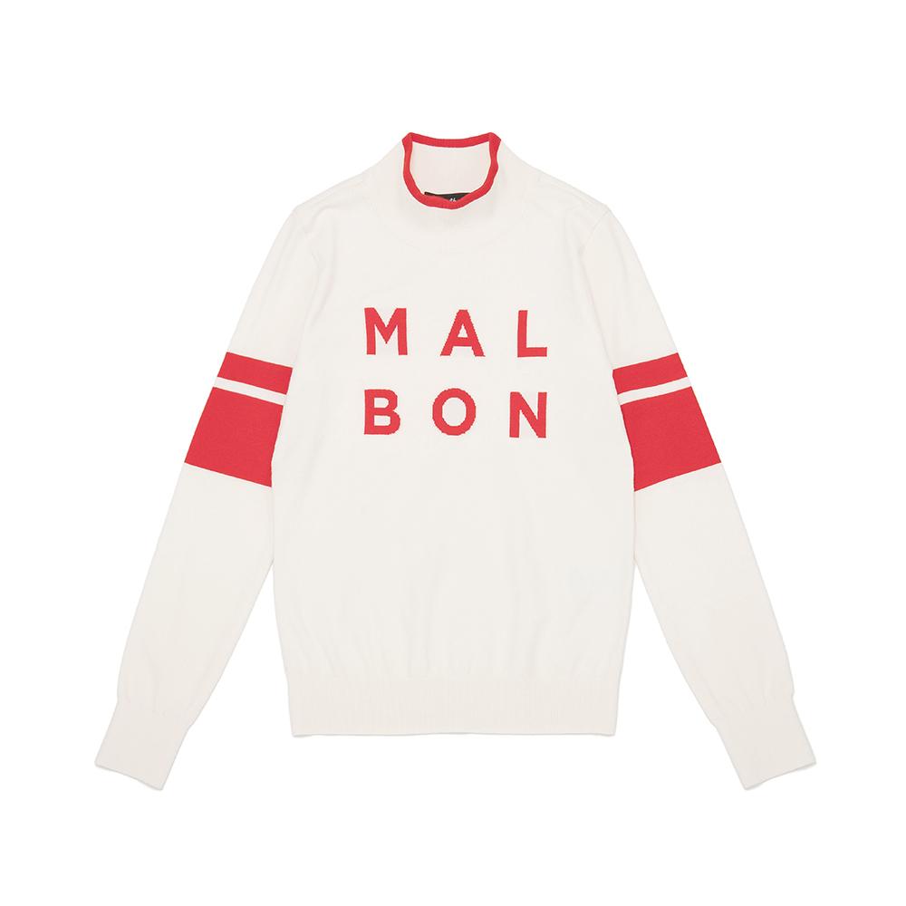 MALBON GOLF Malbon High-Neck Sweater Cream