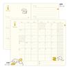 Midori Book-Style Diary, 2026, B6 Weekly, Dog Print, Yellow, 22379006 (Starts January 2026)