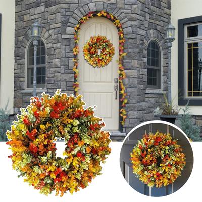 Autumn  Wreath Home Decoration Outdoor Front Door Autumn Wreath