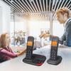 DECT Cordless Phone Expandable With 2 Handsets Telephont For Multi Room Communication And Easy Installation