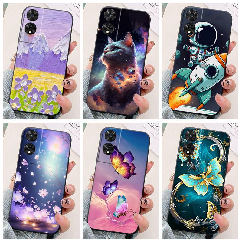 For TCL 50 SE Phone Case astronaut Silicone Camera Protection Back Cover For TCL 50 5G 505 501 503 502 Funda Coque Colorful