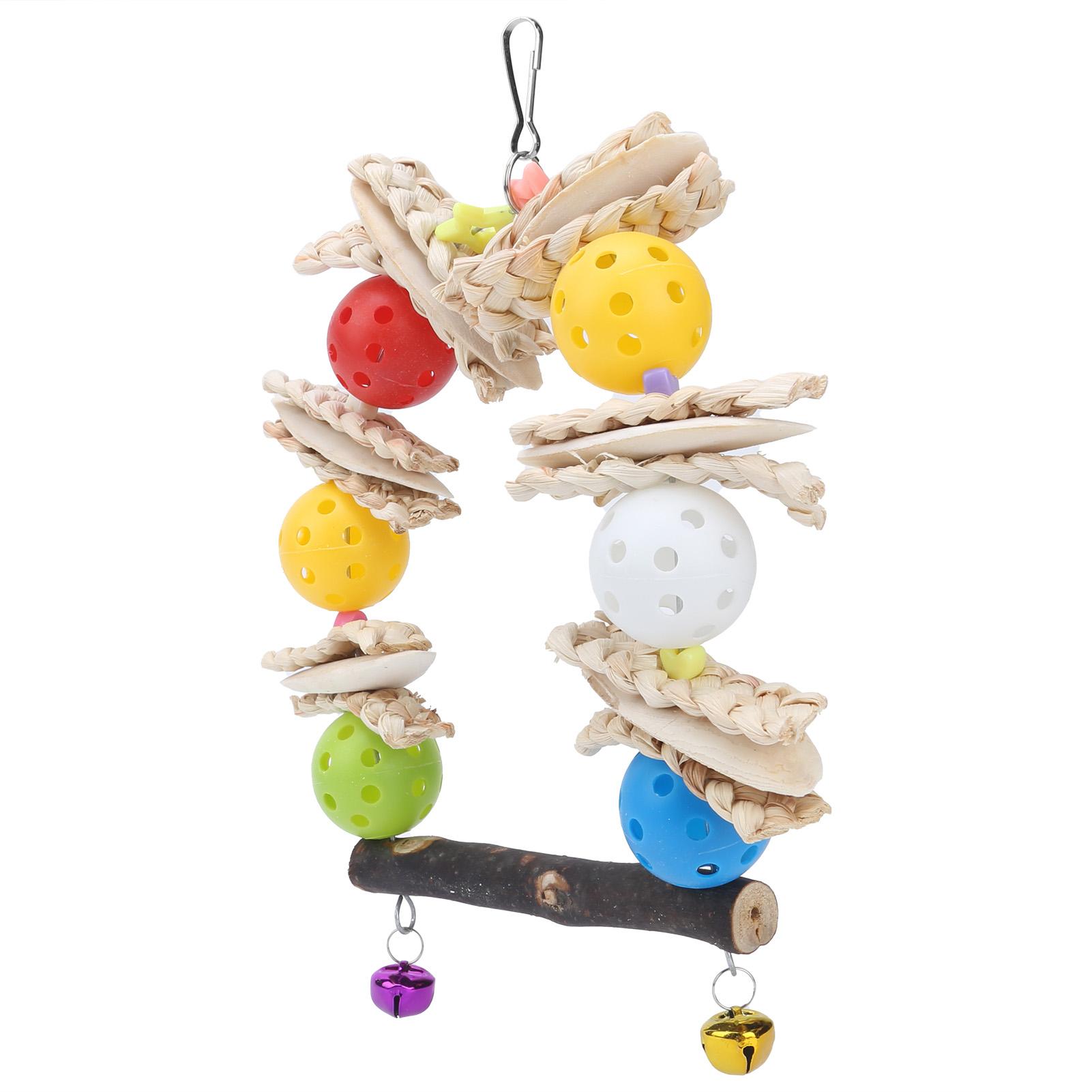 

Bird Hanging Swing Corn Leaves Cuttlefish Bones Plastic Ball Pet Bird Cage Swing Chewing Toy
