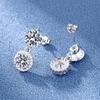 Temperament Bridal Pair Micro Super Flash Zircon Pair Earrings
