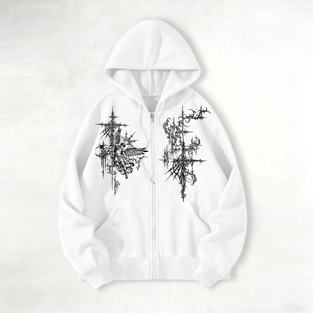 Men's Zipper Hoodie, Fleece Men's Full-Zip Hoodie, Hooded Sweatshirt, Casual and Stylish Everyday Wear, Warm Hooded Sweatshirt