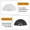 M-Modern-4 Pcs Large Folding Fan Silk Hand Fan Chinese Japanese Kung Fu Tai Chi Handheld Fan Folding Dancing Prop Craft Fan