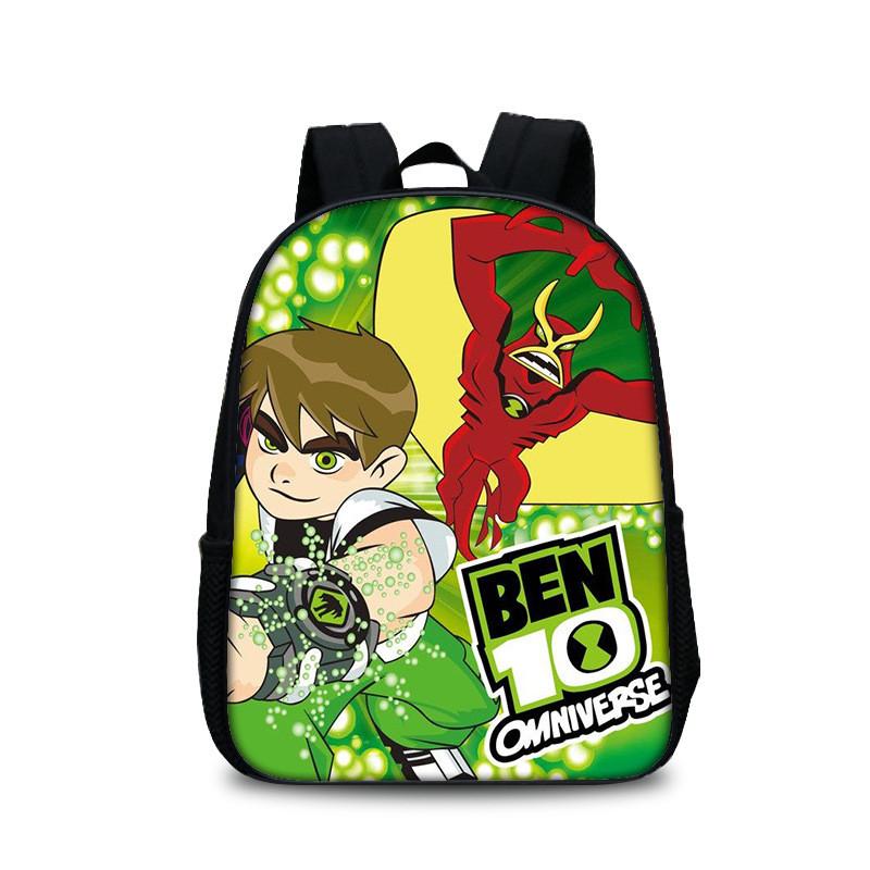 Mochila Escolar Ben 10 para Adolescentes con Diseño Cómodo Bolsa para Libros de Nailon para Estudiantes